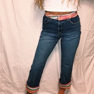Custom Sunset Stripe NY jeans